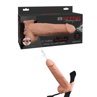 Strap-On Cavo Squirting Pipedream Fetish Fantasy 23 cm con Harness e Testicoli