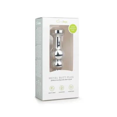 Plug anale Progressivo alluminio 11cm con cristallo cromato giochi ano nuovo
