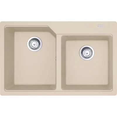 PRONTA CONSEGNA - Franke: Lavello due vasche Urban Incasso UBG 620-78 114.0686.763 finitura fragranite avena da 78x50 cm