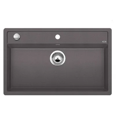 PRONTA CONSEGNA - Blanco Lavello una vasca DALAGO 8 1518852 finitura grigio roccia da 81.5x51 cm - Sopratop