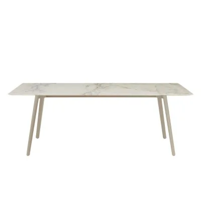 Scab Tavolo fisso Squid M art. 2433 con struttura in metallo e piano in marmo da 210x100 cm - CON VOUCHER 15% NEL CARRELLO