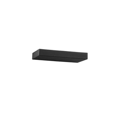Applique moderna nera in metallo e diffusore in acrilico, potenza regolabile, CCT, 24x3.5cm