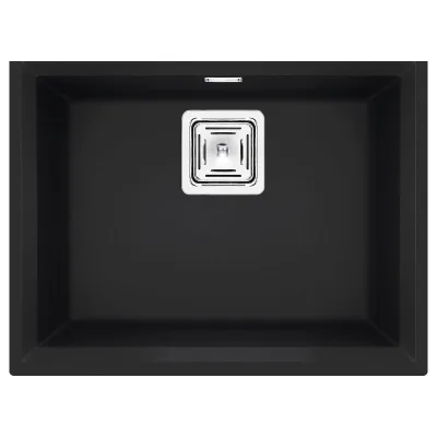 Elleci Lavello una vasca KARISMA 105 SOTTOTOP LGK10540BSO finitura composito G40 nero da 56x43.8 cm