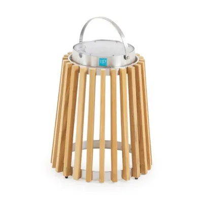 Unopiù Lanterna da esterno SOLARE in teak e acciaio inox da Ø26 cm - IN PROMOZIONE FINO AL 6/07