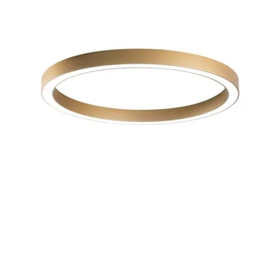 Plafoniera a struttura circolare oro in metallo, LED 120W, CCT, 120x8.5cm