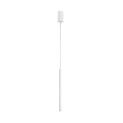 Sospensione moderna singola in metallo bianco, 5W, CCT, 2.5x200cm