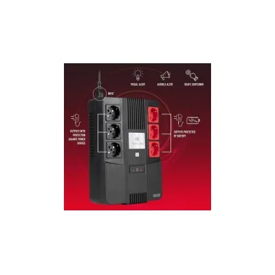 GRUPPO DI CONTINUITA' UPS NGS Fortress Bunker V3 600VA 360W Batteria integrata 12V/7 Tecnologia offline