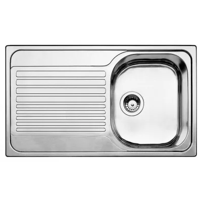PRONTA CONSEGNA - Blanco Lavello una vasca con gocciolatoio sx TIPO 45 S 1324947 in acciaio inox da 86x50 cm - Sopratop