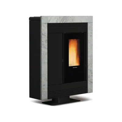 Extraflame Stufa a pellet canalizzata slim SOUVENIR PLUS PETRA 5.0 1293920 finitura pietra naturale