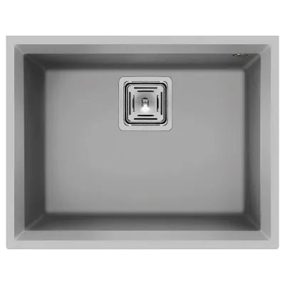 Elleci Lavello una vasca KARISMA 105 SOTTOTOP LMK10579BSO finitura composito M79 alluminio da 56x43.8 cm