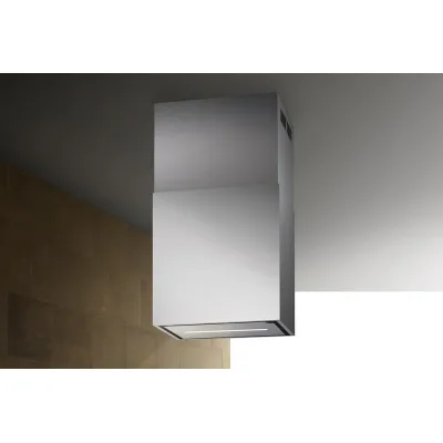 Airone Cappa a isola Rubik Evo finitura acciaio AISI 430 da 40 cm