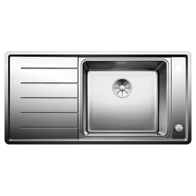 Blanco | Lavello una vasca con gocciolatoio sx ANDANO XL 6 S-IF 1521011 in acciaio inox da 100x50 cm - Sopratop/Filotop