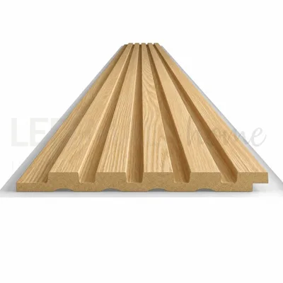 Pannello doga centrale 3D decorativo in duropolimero rovere naturale 160x12x2800 mm (minimo 5pz)