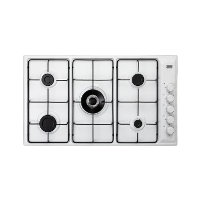 De Longhi Piano cottura a gas FLB 59 DD finitura bianco da 86 cm
