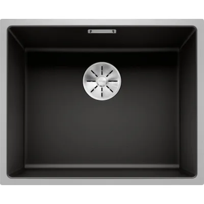 Blanco Lavello una vasca SUBLINE 500-IF 1525997 finitura nero e inox da 54.3x44.3 cm - Sopratop/Filotop