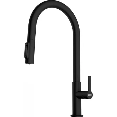 Franke: Miscelatore monocomando a tripla via Maris Slim Clear Water Doccia 120.0730.911 finitura black matt