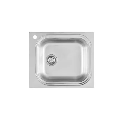 Foster Lavello una vasca 1511 001 finitura acciaio inox da 59x50 cm - Vasca a destra