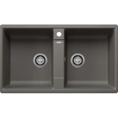 Blanco Lavello due vasche LEGRA 9 1537393 finitura grigio vulcano da 86x50 cm - Sopratop