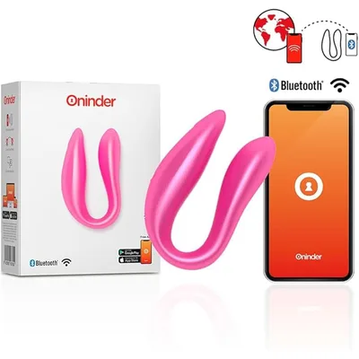 Oninder Lisboa stimolatore punto G e clitoride rosa controllo app bluetooth