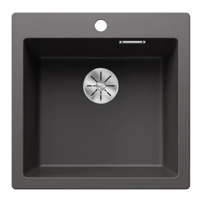 Blanco Lavello a una vasca PLEON 5 Total Black 2521669 finitura grigio roccia da 51x51 cm - Sopratop
