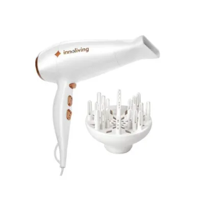 Asciugacapelli Professionale INNOLIVING Con Diffusore 1800W Bianco INN-604