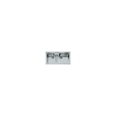 Alpes Lavello semifilo a due vasche F 599/2V1B con bacinella in acciaio inox da 99x51 cm
