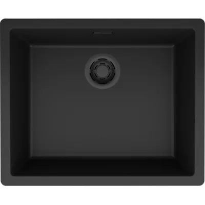Elleci Lavello una vasca ZEN-F 105 LKZ10586F01 finitura composito K86 nero da 54.8x44.8 cm