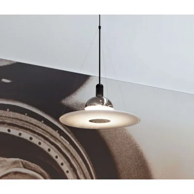 Flos Lampada a sospensione Frisbi finitura cromo