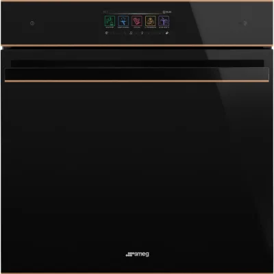 PRONTA CONSEGNA - Smeg S Forno combinato vapore Galileo Steam100 Pro SO6606WS4PNR finitura vetro nero e rame da 60 cm