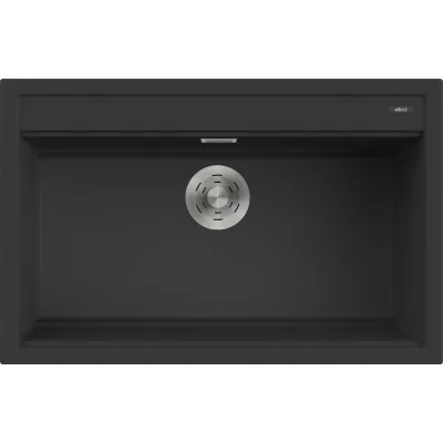 Elleci Lavello una vasca BEST 130 LGB13040 finitura composito G40 nero da 79x51 cm