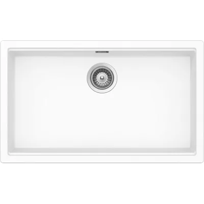 Schock Lavello una vasca KIRUNA N100XLU KIRN100XLU74 finitura bianco opaco da 73.8x43.8 cm