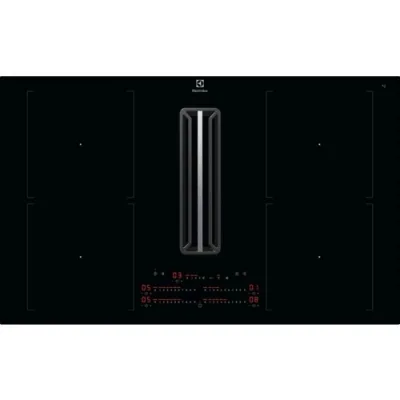 Electrolux Piano cottura a induzione con cappa integrata versione aspirante KCD84453CK nero da 83 cm