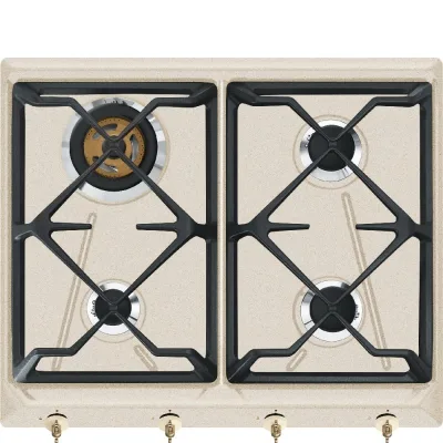 PRONTA CONSEGNA - Smeg Piano cottura a gas SRV864AVOGH2 finitura avena da 60 cm