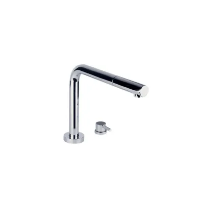 Foster Miscelatore a comando remoto con canna girevole e con bocca estraibile 8471 000 finitura ottone cromato - IN PROMOZIONE FINO AL 30/06