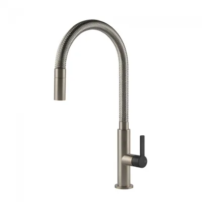 PRONTA CONSEGNA - Gessi Miscelatore monocomando con doccetta estraibile Mesh 60003 599 finitura Finox / Matte Black - IN PROMOZIONE FINO AL 5/09