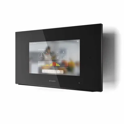 Faber Cappa a parete K-AIR TOUCH KL A80 330.0615.671 finitura vetro nero/marrone da 80 cm