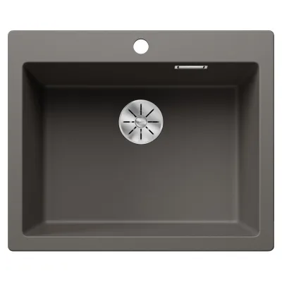Blanco Lavello a una vasca PLEON 6 Satin Gold 3527320 finitura grigio vulcano da 61x51 cm - Sopratop