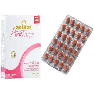 Omegor Antiage Integratore Alimentare Senza Glutine 60 Capsule