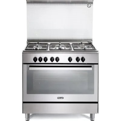 De Longhi Cucina a libera installazione PEMX 96 SG a 5 fuochi e forno elettrico multifunzione in acciaio inox da 90 cm