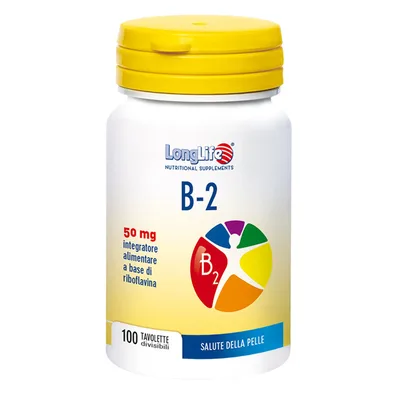 LongLife B2 50mg Integratore Vitaminico 100 Tavolette