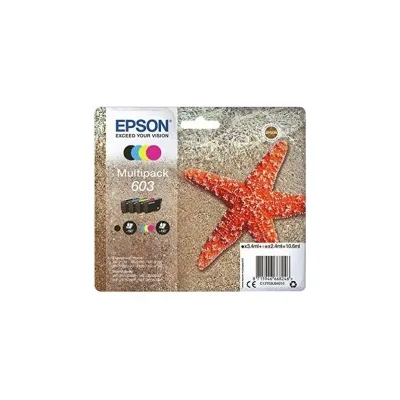 MULTIPACK 04 CARTUCCE ORIGINALE EPSON 603 C13T03U64010 NERO CIANO MAGENTA GIALLO WF2810