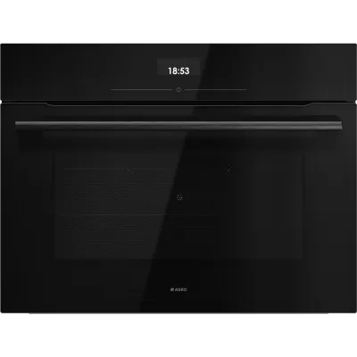 PRONTA CONSEGNA - Asko Forno compatto combinato microonde da incasso OCM 24 BGH - Classic finitura vetro nero da 60 cm - IN PROMOZIONE FINO AL 5/09