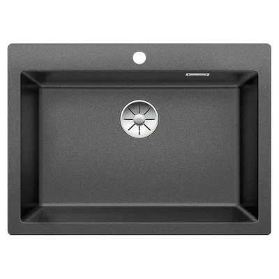 PRONTA CONSEGNA - Blanco Lavello una vasca PLEON 8 1518336 finitura antracite da 70x51 cm - Sopratop