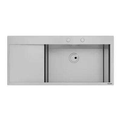 Foster Lavello una vasca con gocciolatoio a sinistra 1416 001 finitura acciaio inox da 116x52 cm - IN PROMOZIONE FINO AL 30/06
