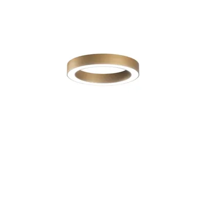 Plafoniera a struttura circolare oro in metallo, LED 60W, CCT, 60x8.5cm