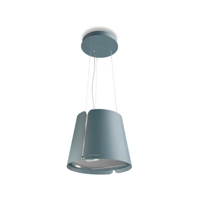 Faber Cappa a isola sospesa BEAT DB MATT F45 345.0612.340 finitura blu polvere opaco da Ø43 cm