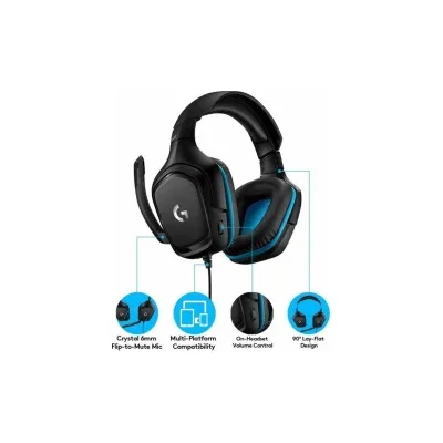CUFFIE GAMING LOGITECH G432 USB DTS 7.1 Cuffie da gioco con Microfono pieghevole Archetto regolabile