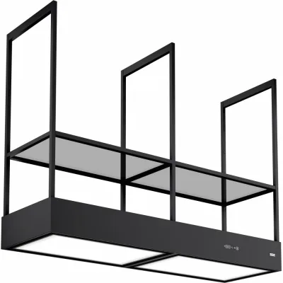 Franke: Cappa a isola Mythos T-Shelf Evolution FMY EVOLUTION F160 325.0726.999 finitura black matt da 160 cm