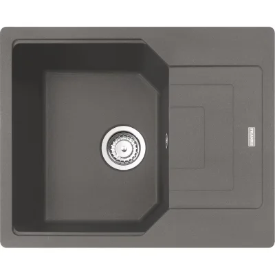 Franke: Lavello una vasca con gocciolatoio Urban Incasso UBG 611-62 114.0686.745 finitura fragranite stone grey da 62x50 cm