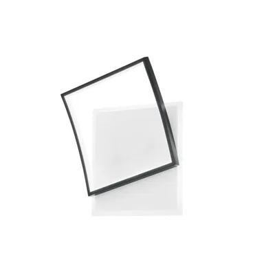 Plafoniera quadrata nera in alluminio, 1 LED 42W, CCT, 37x42cm